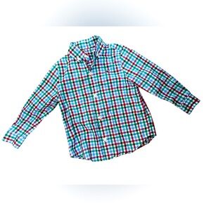 Toddler Boys Vineyard Vines Holiday Christmas plaid button down shirt  3T